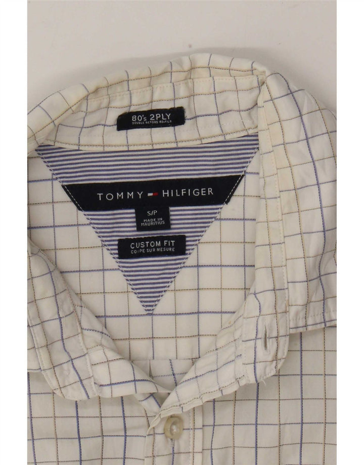 Camicia da uomo su misura Tommy Hilfiger a quadri bianchi piccoli