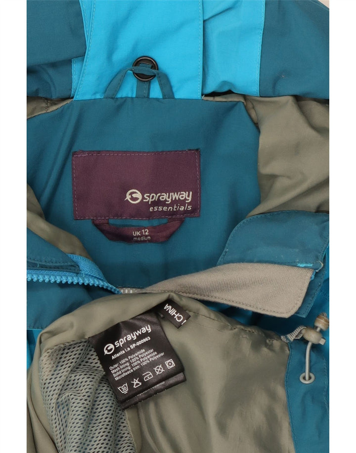 Giacca a vento con cappuccio da donna Sprayway UK 12 Colorblock blu medio