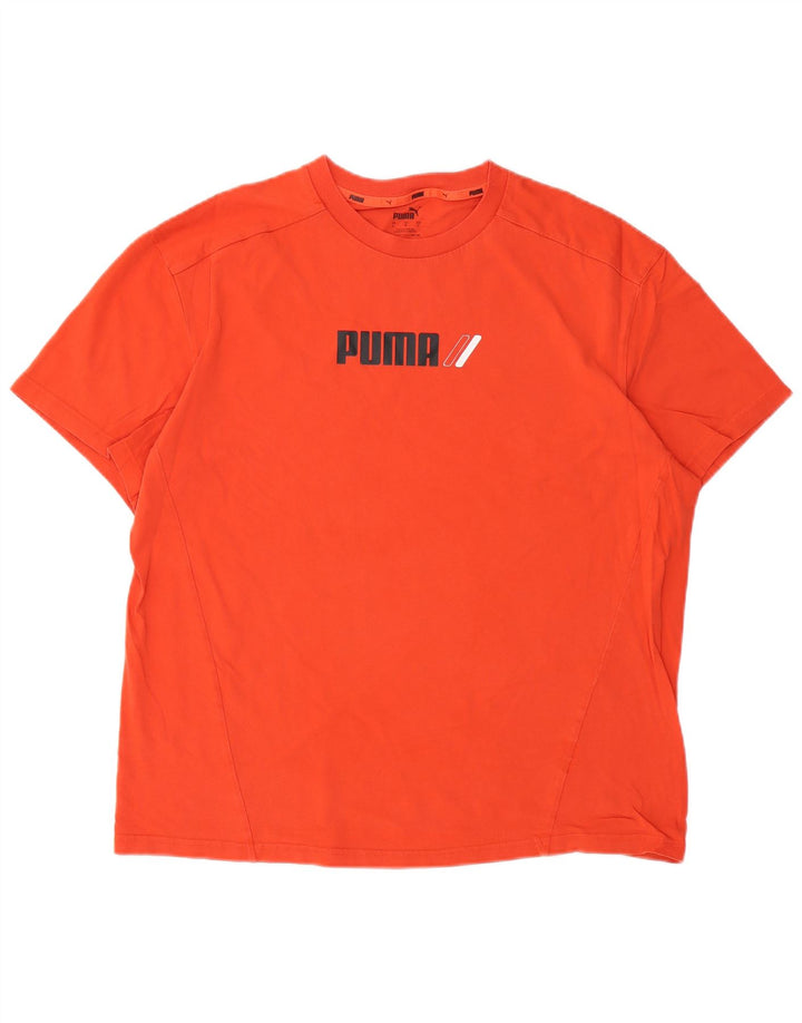 T-shirt grafica PUMA da uomo, taglia grande, arancione