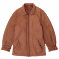 Giacca in pelle vintage da donna IT 52 2XL Marrone