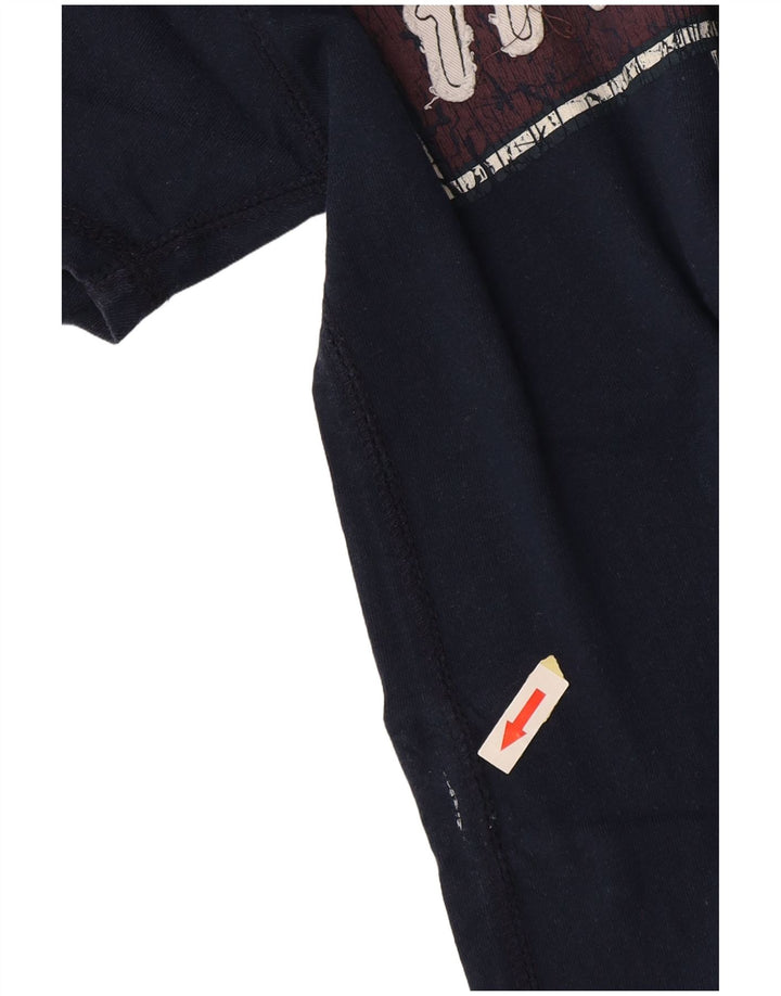 HARD ROCK CAFE T-shirt grafica da uomo Florence Top piccola in cotone blu navy