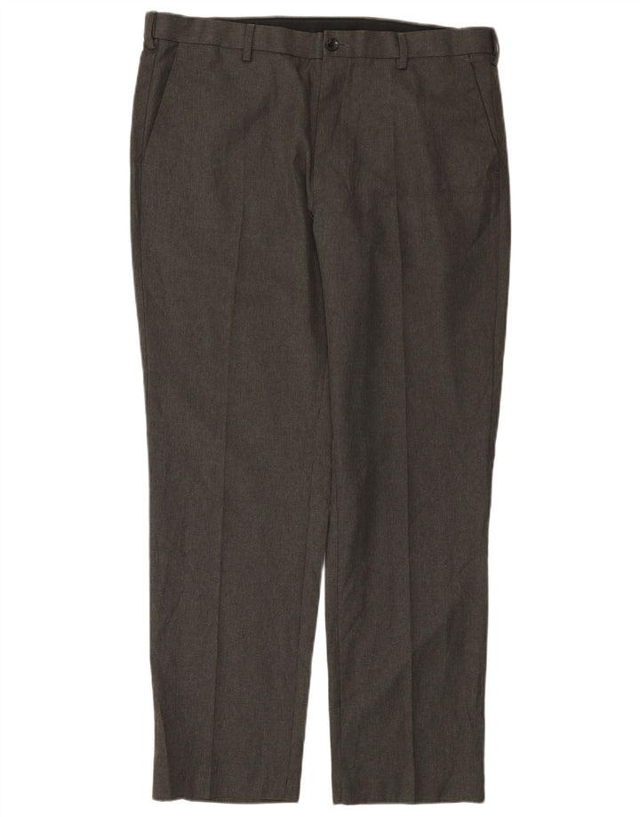 Pantaloni da abito dritti Regular Fit Marks & Spencer da uomo W38 L31 Grigi