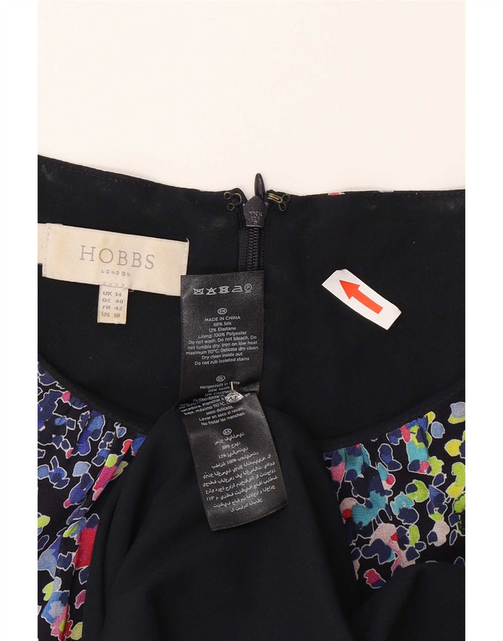 Abito tubino regolare da donna Hobbs UK 14 Seta screziata multicolore media