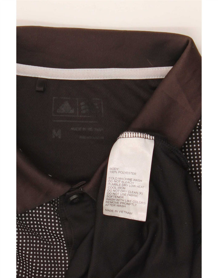 Polo Adidas da uomo in poliestere color block medio nero