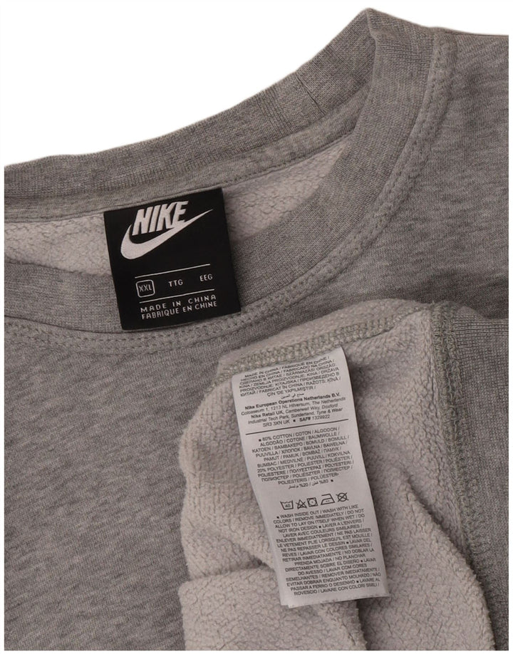 Felpa Nike Uomo Maglione 2XL Cotone Grigio