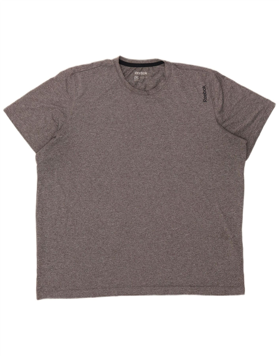 T-shirt Reebok da uomo Top 2XL poliestere chiazzato grigio