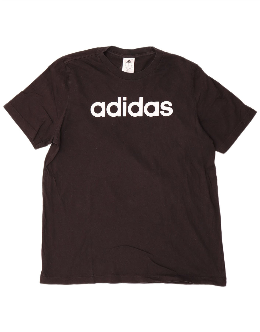 T-shirt grafica da uomo Adidas Top grande in cotone nero
