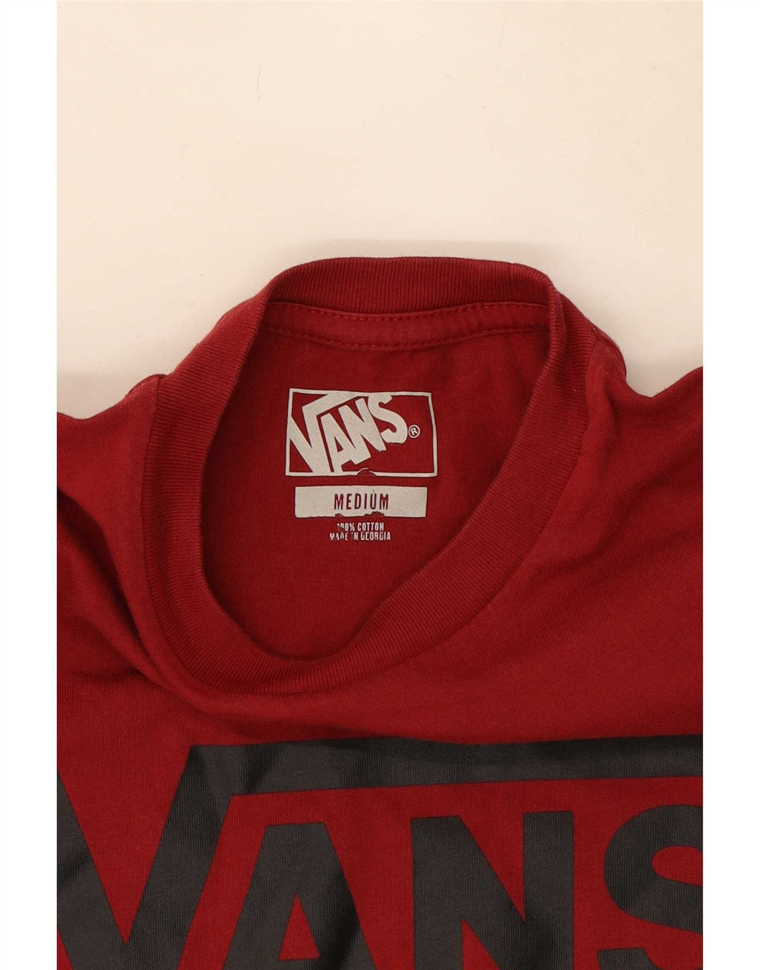 Maglietta grafica da bambino Vans 10-11 anni in cotone rosso medio
