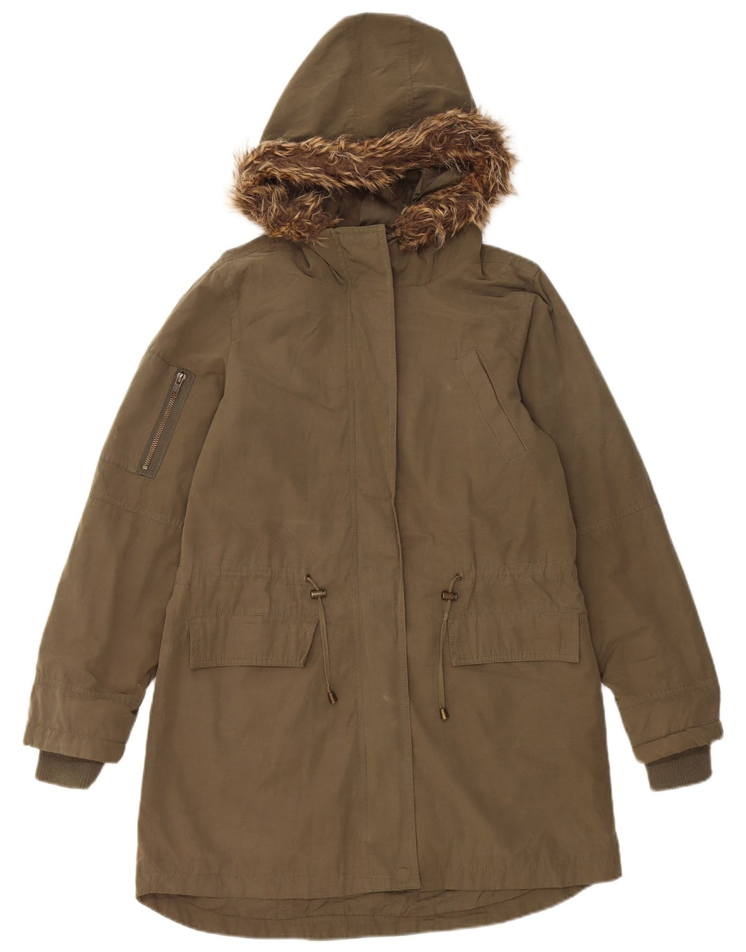 Giacca Parka con cappuccio da donna Oasis UK 10 Small Poliestere kaki