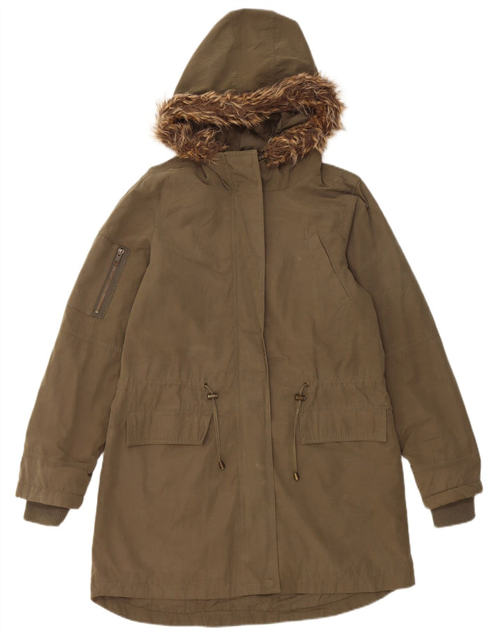Giacca Parka con cappuccio da donna Oasis UK 10 Small Poliestere kaki