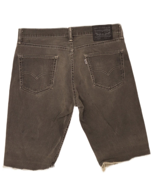 Pantaloncini di jeans da uomo Levi's W34 Large in cotone grigio