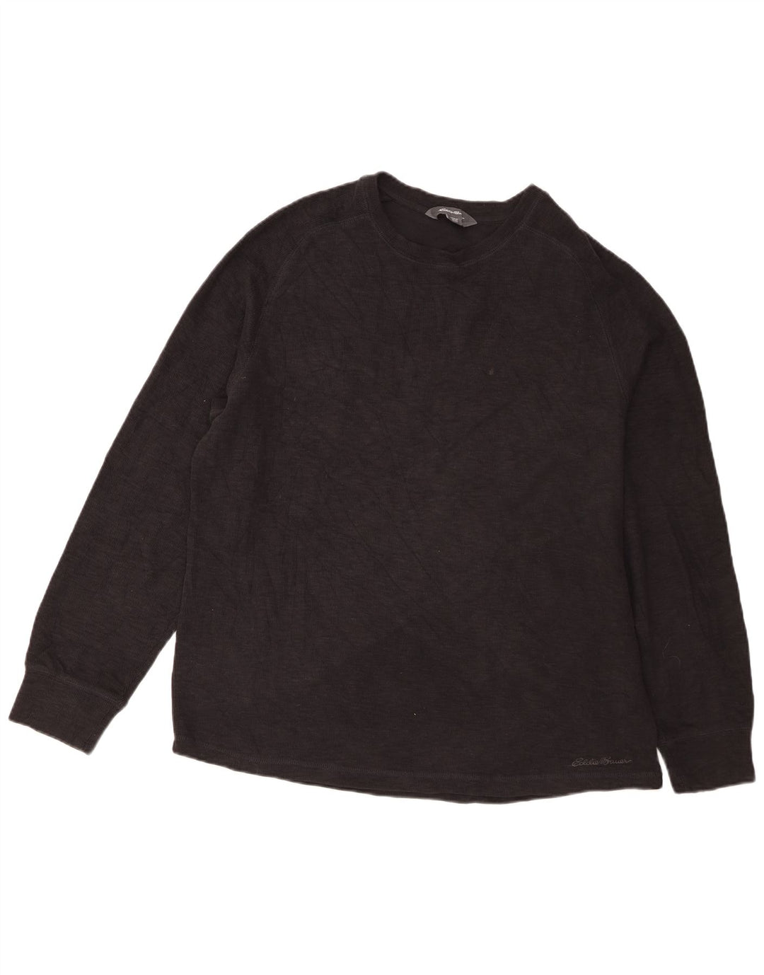 Eddie Bauer Maglia da uomo a maniche lunghe XL in cotone nero
