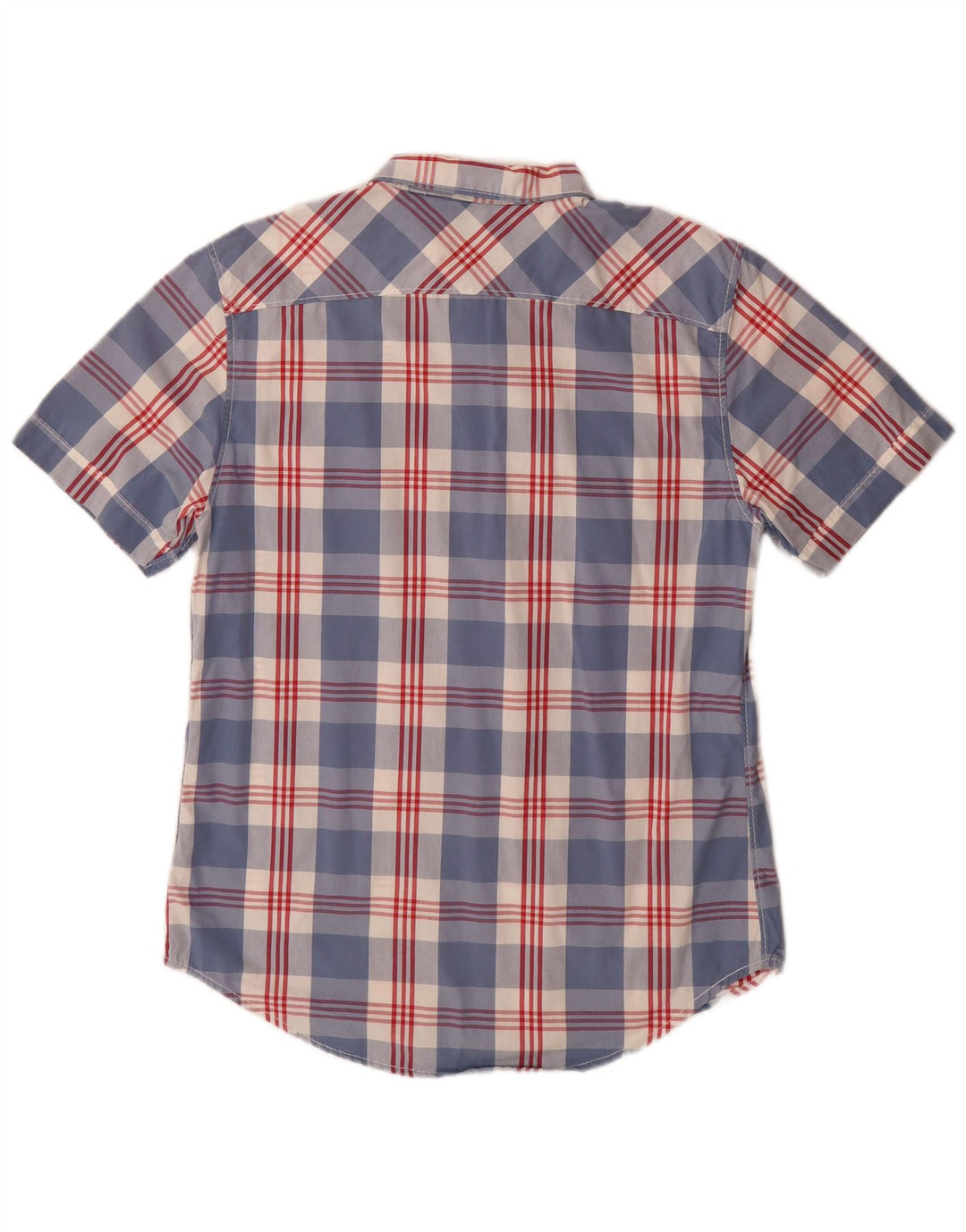 Camicia Levi's da uomo slim fit a maniche corte in cotone a quadri blu medio