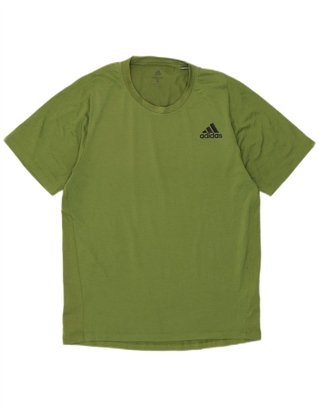T-shirt Adidas Climalite da uomo piccola in cotone verde