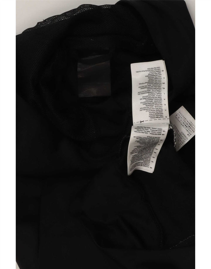 Giacca da ginnastica da uomo con cappuccio Adidas piccola in poliestere nero