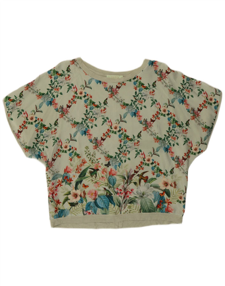 Camicetta da donna Oasis Top UK 10 Piccolo verde floreale