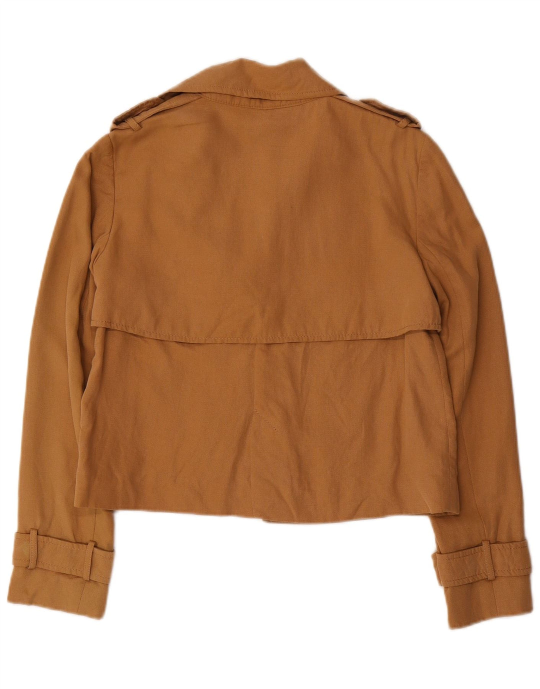 Giacca blazer aperta corta oversize da donna Zara UK 6 XS Lyocell marrone