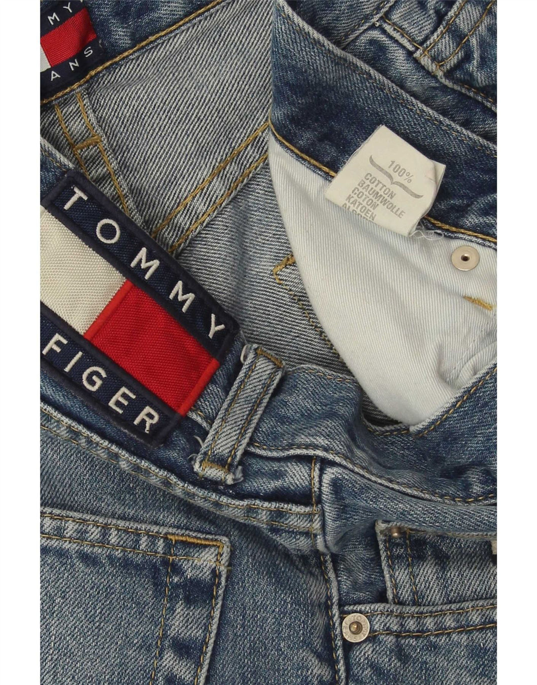 Jeans dritti da uomo Tommy Hilfiger W30 L30 cotone blu
