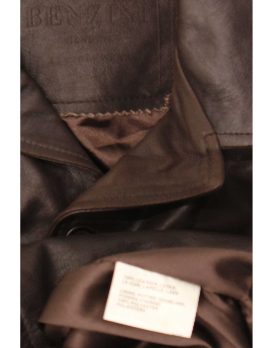 Giacca in pelle vintage da uomo UK 42 XL Marrone