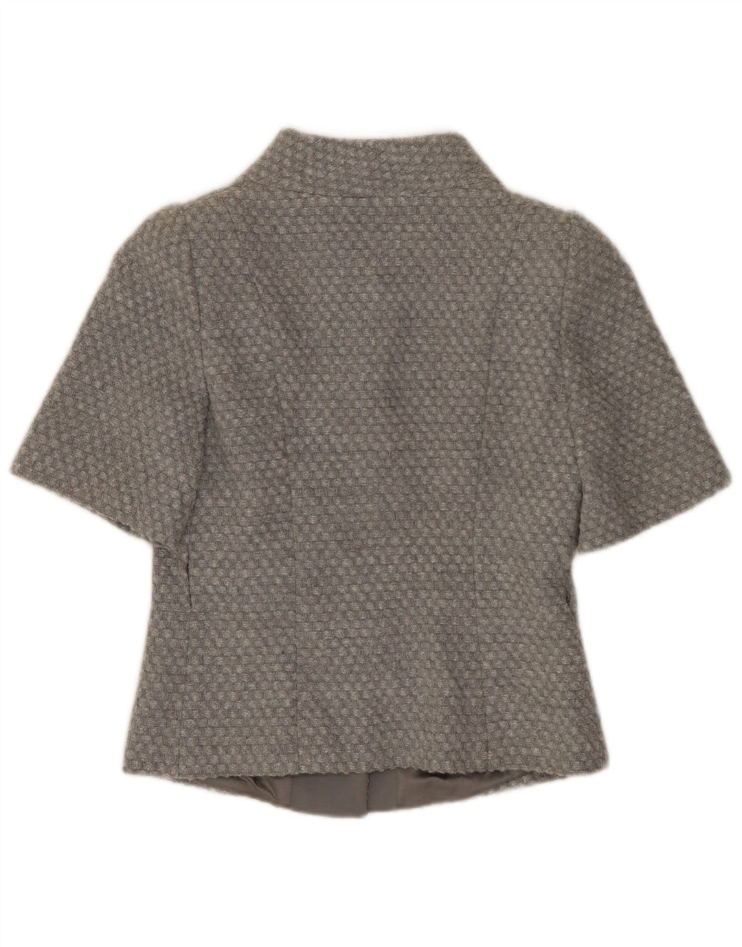 Giacca blazer a maniche corte a 4 bottoni corta da donna BENETTON IT 38 XS Grigio
