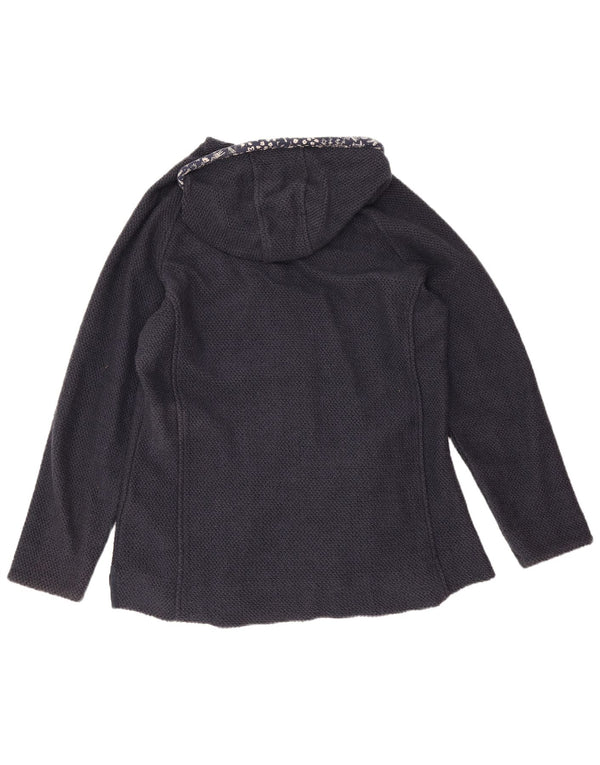 Maglione con cappuccio e zip da donna Weird Fish UK 18 XL Cotone floreale blu navy