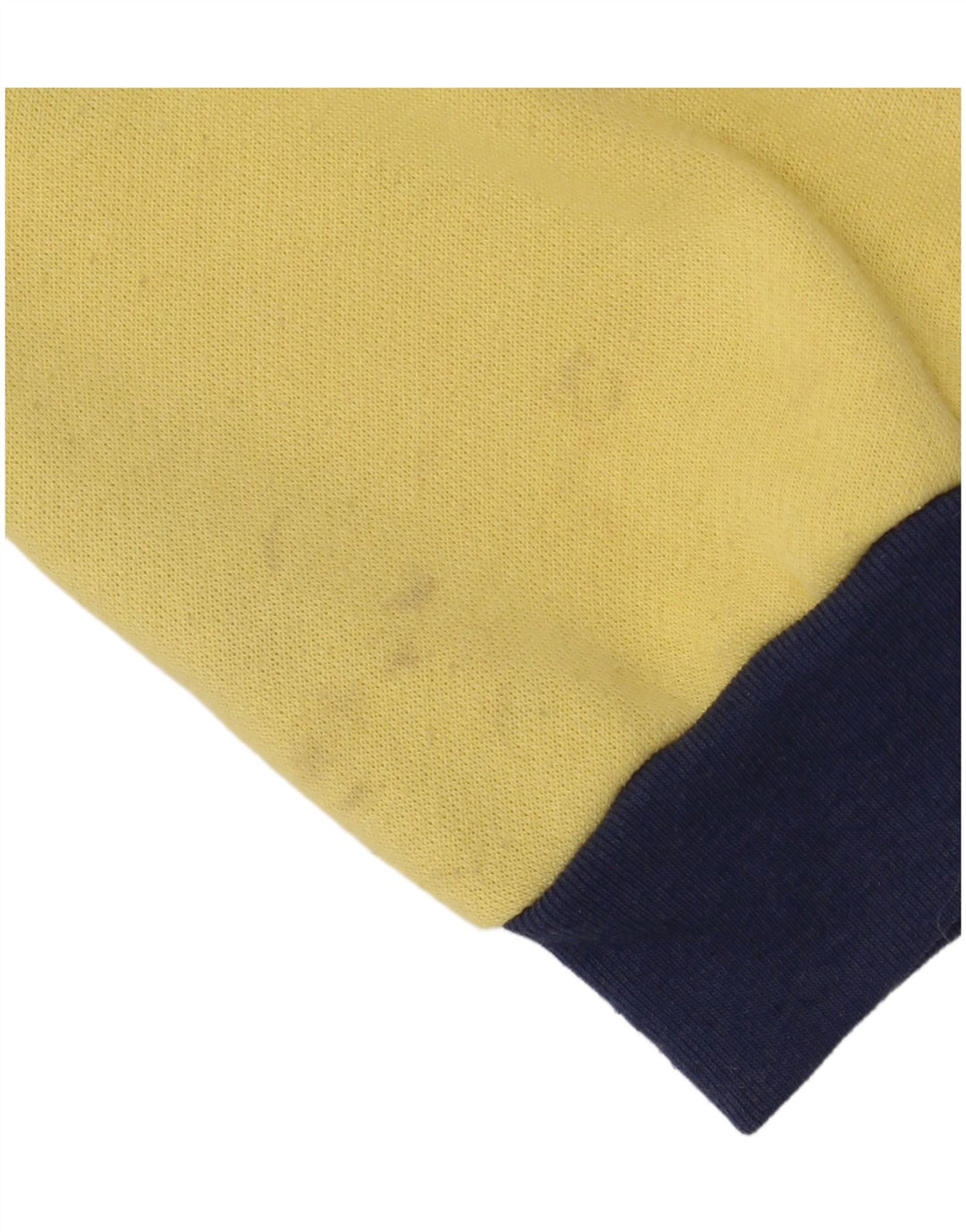 DASH Felpa da uomo con collo con bottoni grafici Maglione color block giallo medio