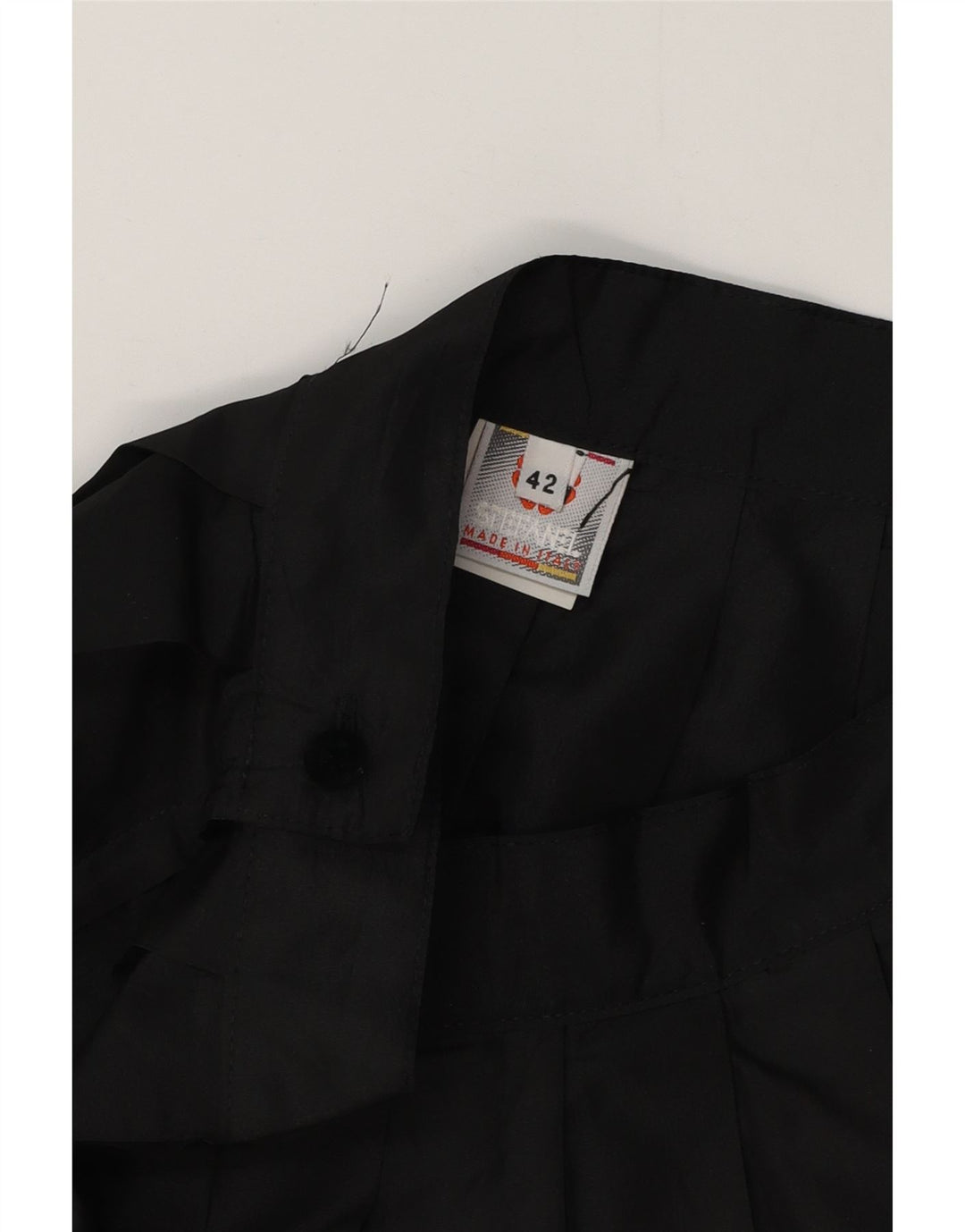 Minigonna a pieghe a vita alta da donna STEFANEL IT 42 media W26 nera