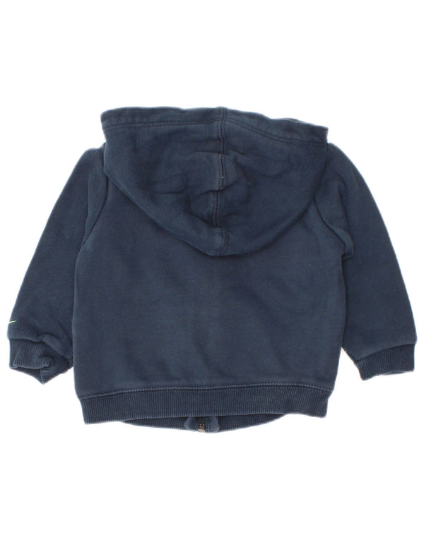 Felpa con cappuccio e zip grafica Nike da bambino, 9-12 mesi, in cotone blu navy