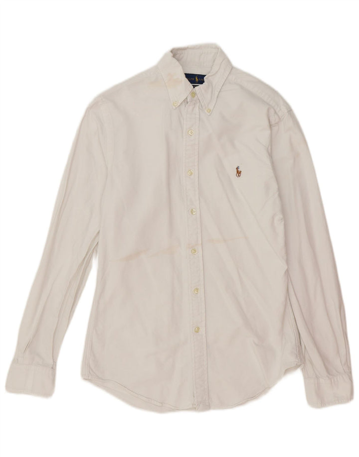 Camicia slim fit da uomo Ralph Lauren piccola in cotone bianco