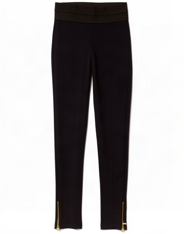 Pantaloni casual slim da donna Zara Small W26 L27 Blu navy