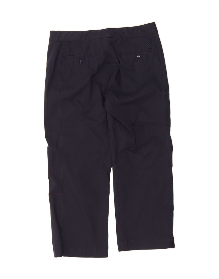 ADIDAS Womens Stretch Capri Trousers US 8 Medium W32 L23 Navy Blue Vintage Adidas and Second-Hand Adidas from Messina Hembry 