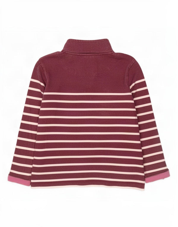 Felpa oversize da donna Weird Fish, maglione UK 16, grande a righe bordeaux