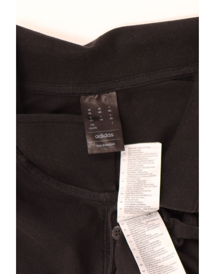 Polo Adidas da uomo 4XL in cotone nero