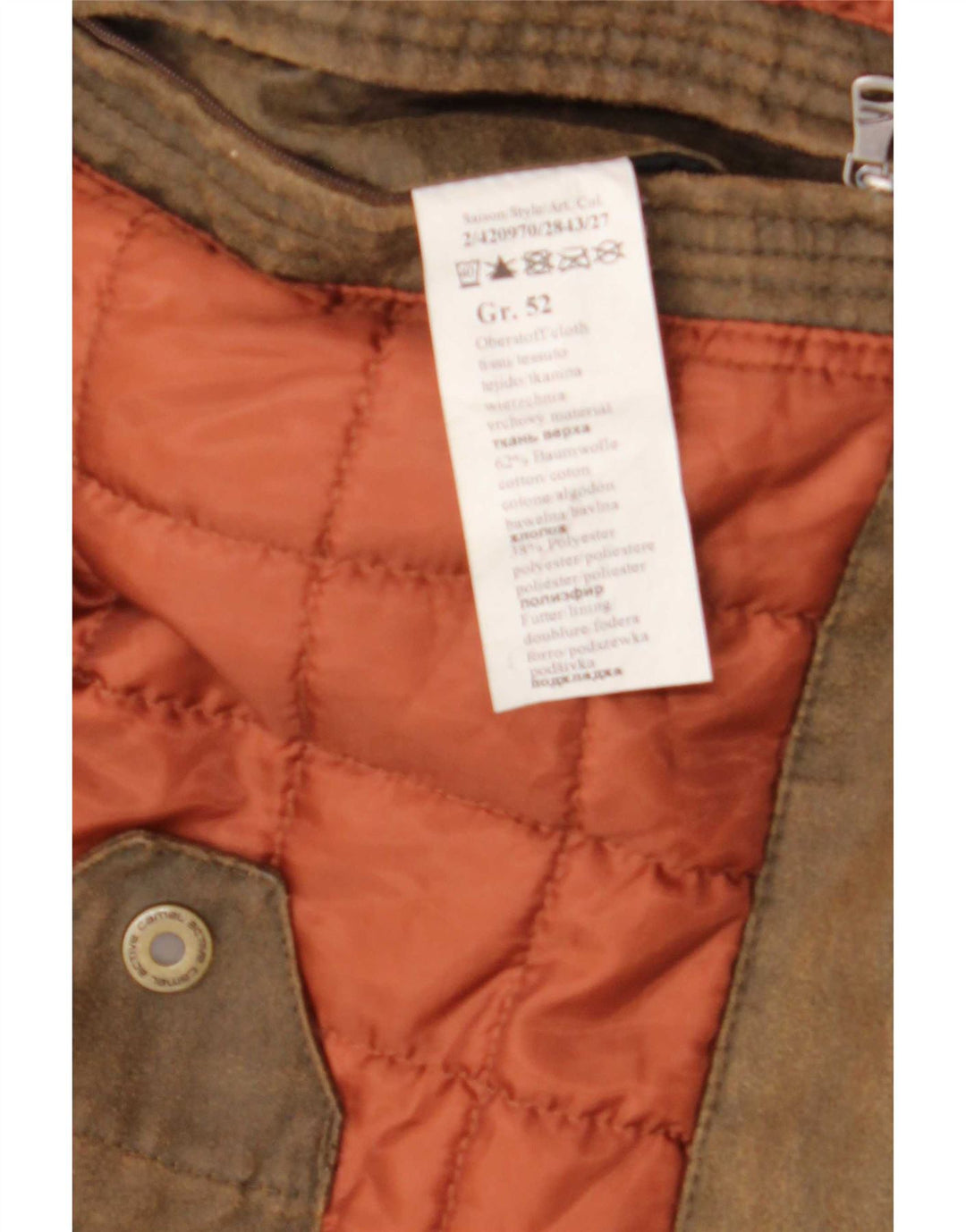 Giacca militare da uomo Camel Active IT 52 XL in cotone marrone