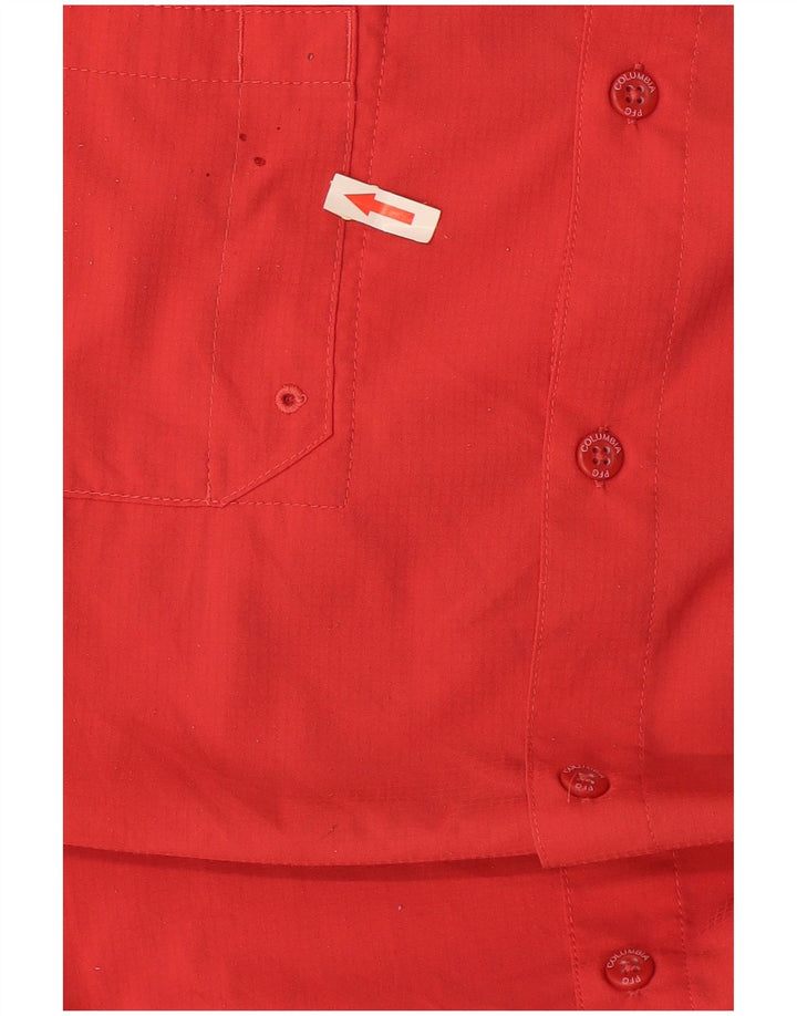 Camicia a maniche corte Columbia Omni-Shade da uomo 2XL Poliestere rosso