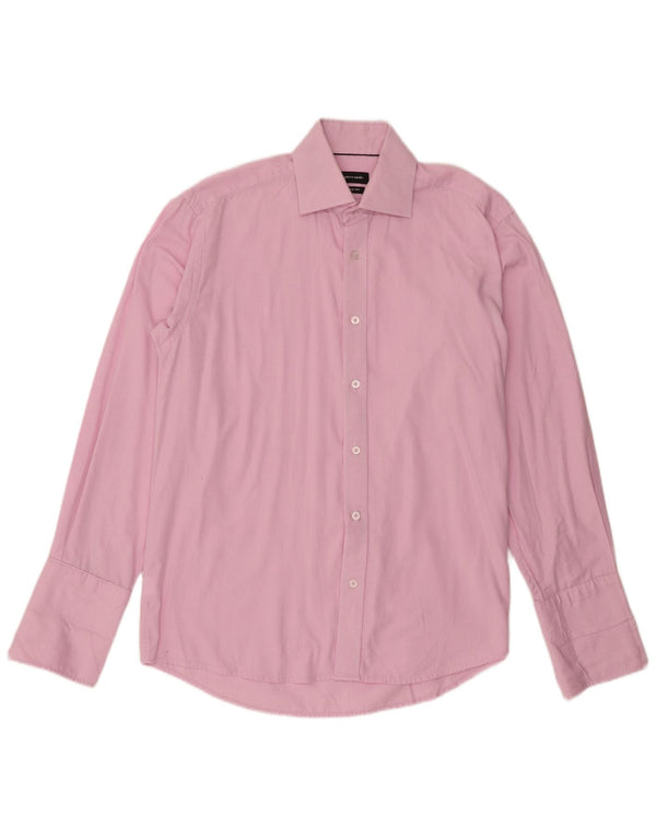 Pierre Cardin Mens Easy Care Formal Shirt Size 39 15 1/2 Medium Pink