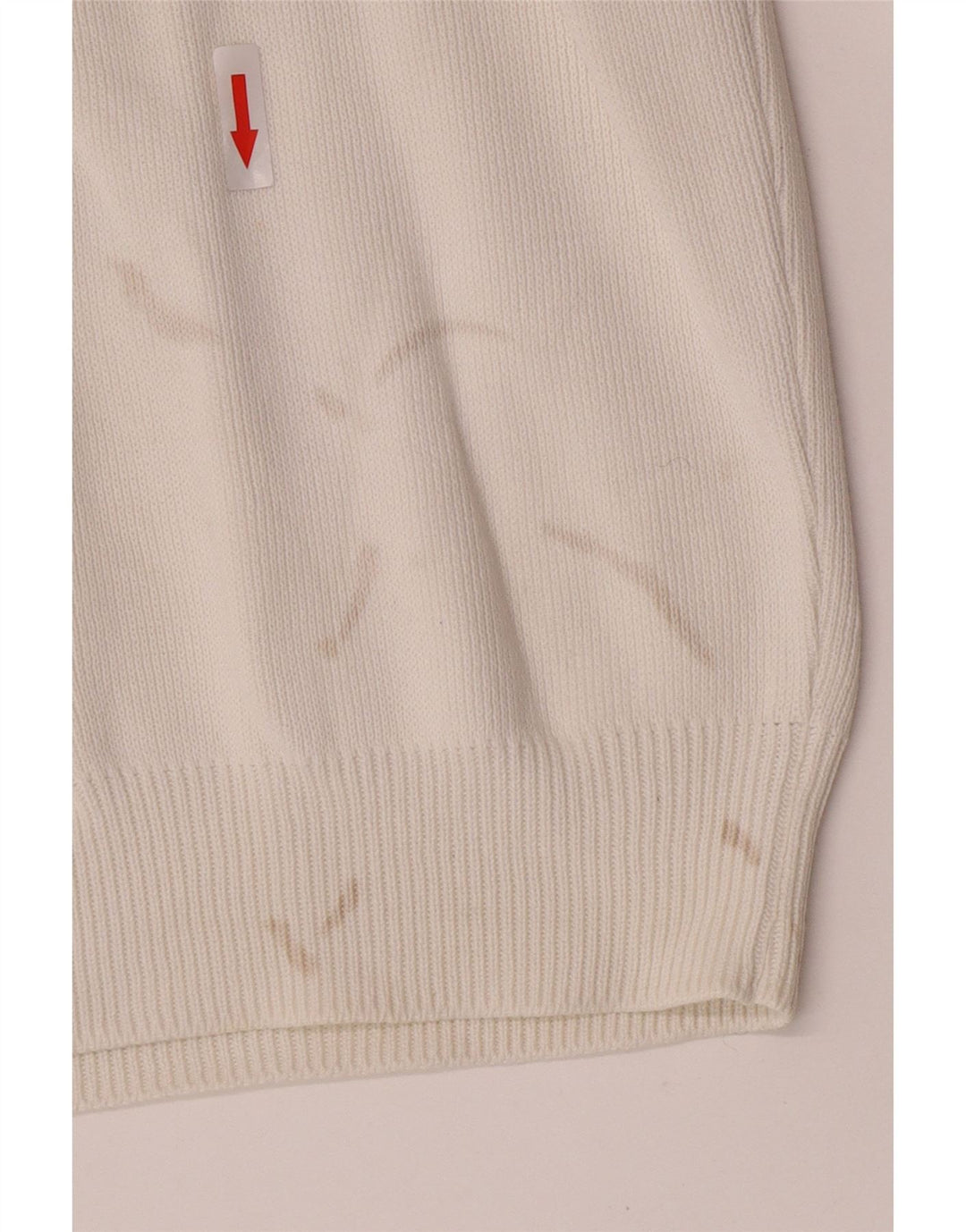 Maglione maglione girocollo da uomo Zara grande in cotone bianco