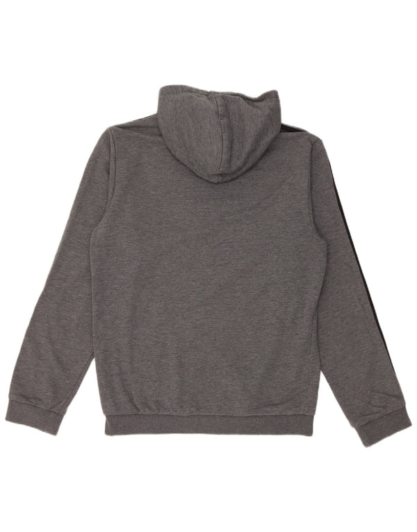 Felpa con cappuccio da uomo Adidas Small in cotone grigio