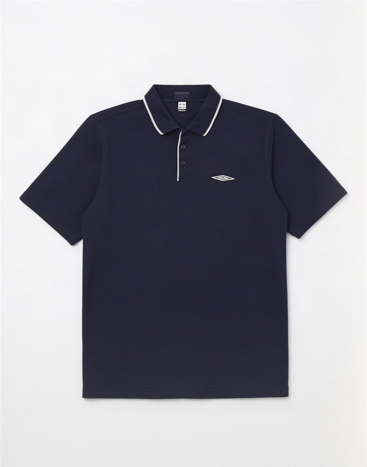 Polo da uomo Umbro XL in poliestere blu navy
