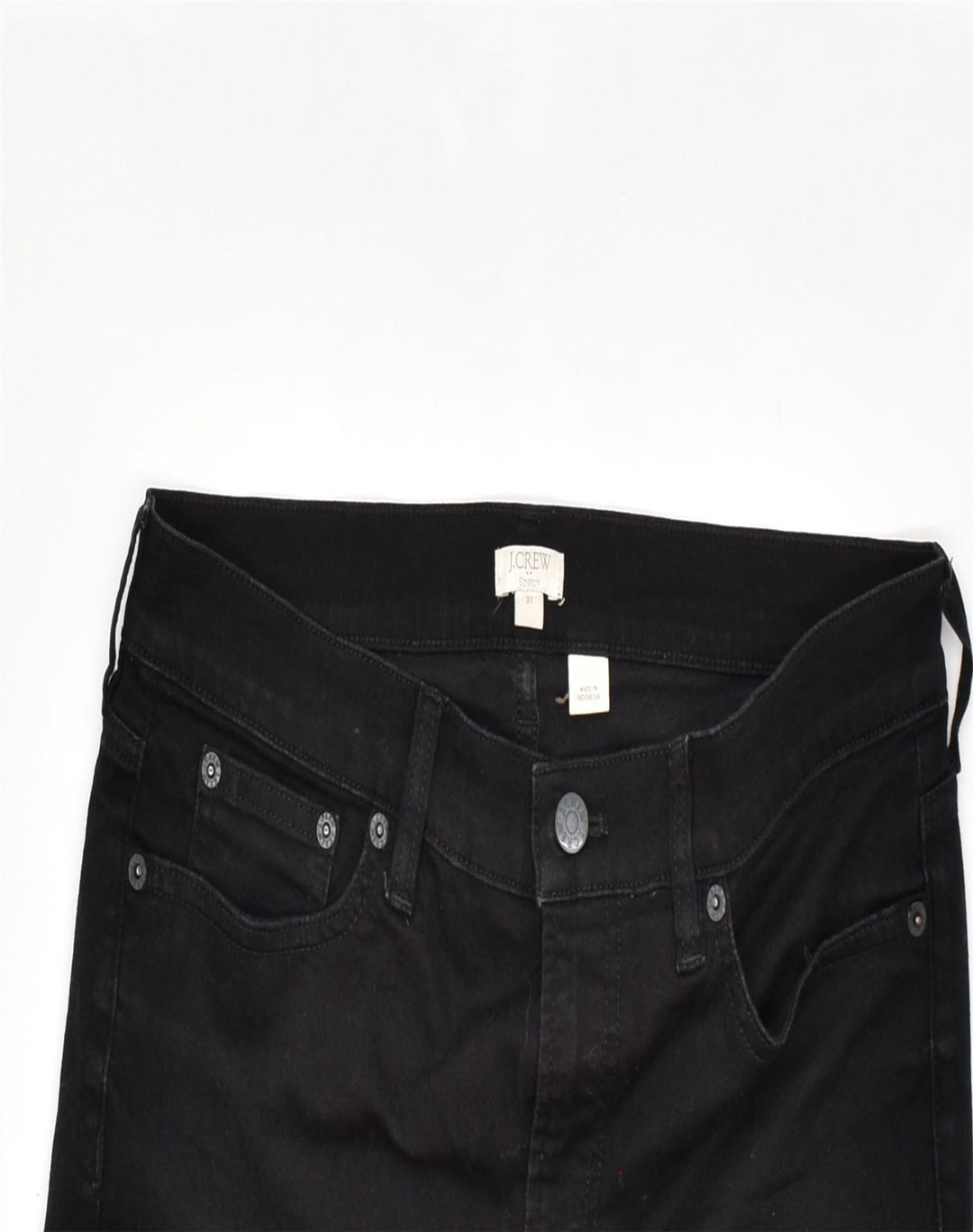 J. CREW Womens Skinny Jeans W34 L27 Black Cotton | Vintage | Thrift | Second-Hand | Used Clothing | Messina Hembry 