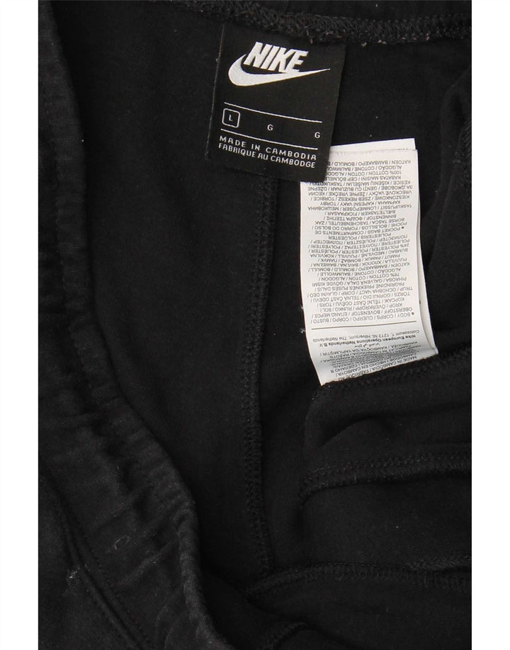 Pantaloni da tuta da uomo Nike Joggers grandi in cotone a righe nere