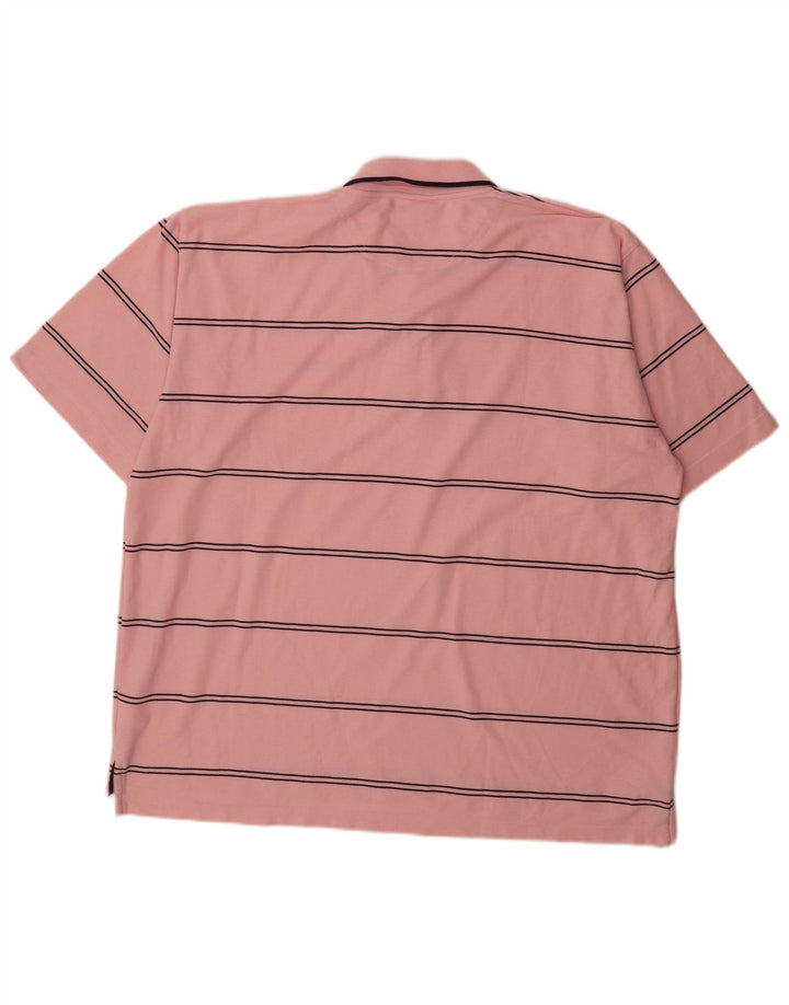 Polo da uomo Umbro 2XL poliestere a righe rosa