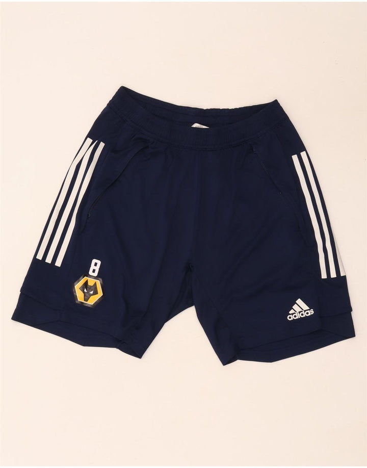 Pantaloncini sportivi Adidas da uomo Wolverhampton Wanderers medio poliestere blu navy