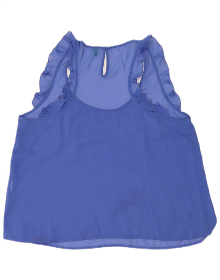 Camicetta senza maniche da donna Benetton Top UK 16 Large Blu