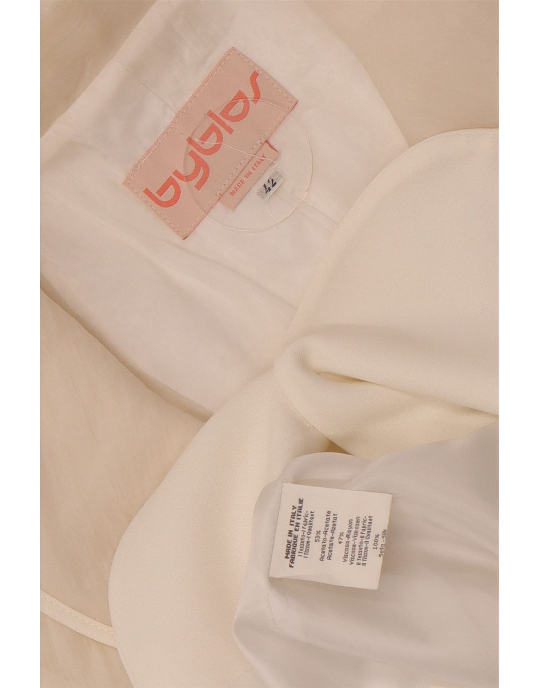 Giacca blazer a 3 bottoni da donna Byblos IT 42 Acetato bianco medio