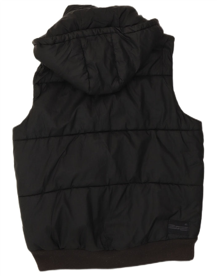 Gilet imbottito da uomo Adidas UK 38 medio nero poliestere