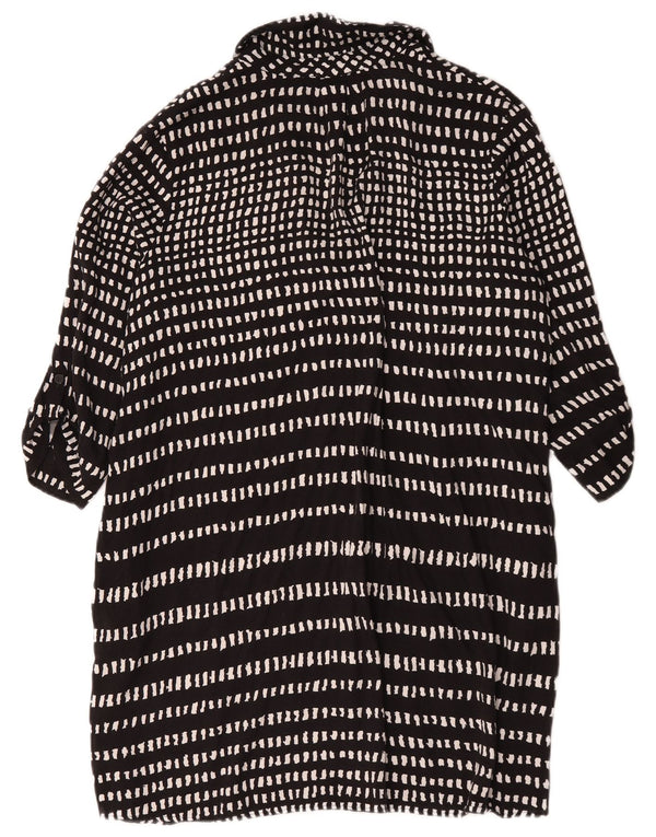 Abito basic da donna con maniche a 3/4 Hobbs UK 18 XL Viscosa geometrica nera