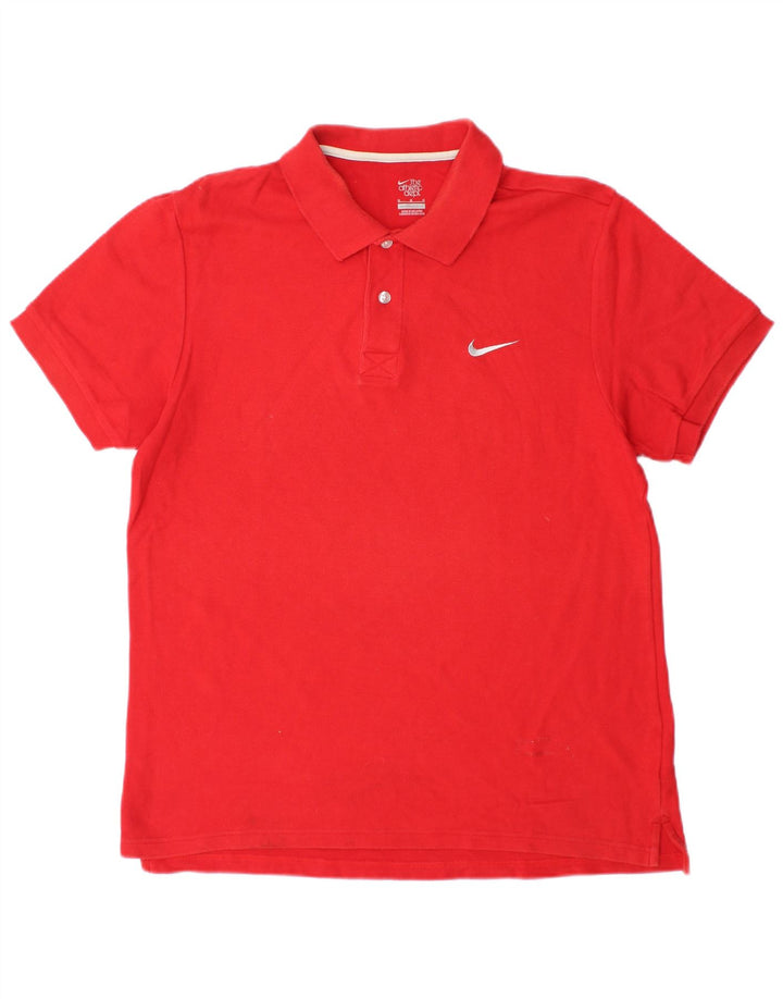 Polo NIKE da uomo in cotone rosso medio