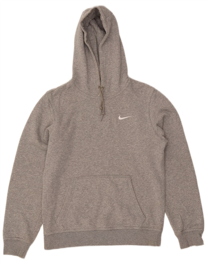 Felpa con cappuccio da uomo Nike Small in cotone chiazzato grigio