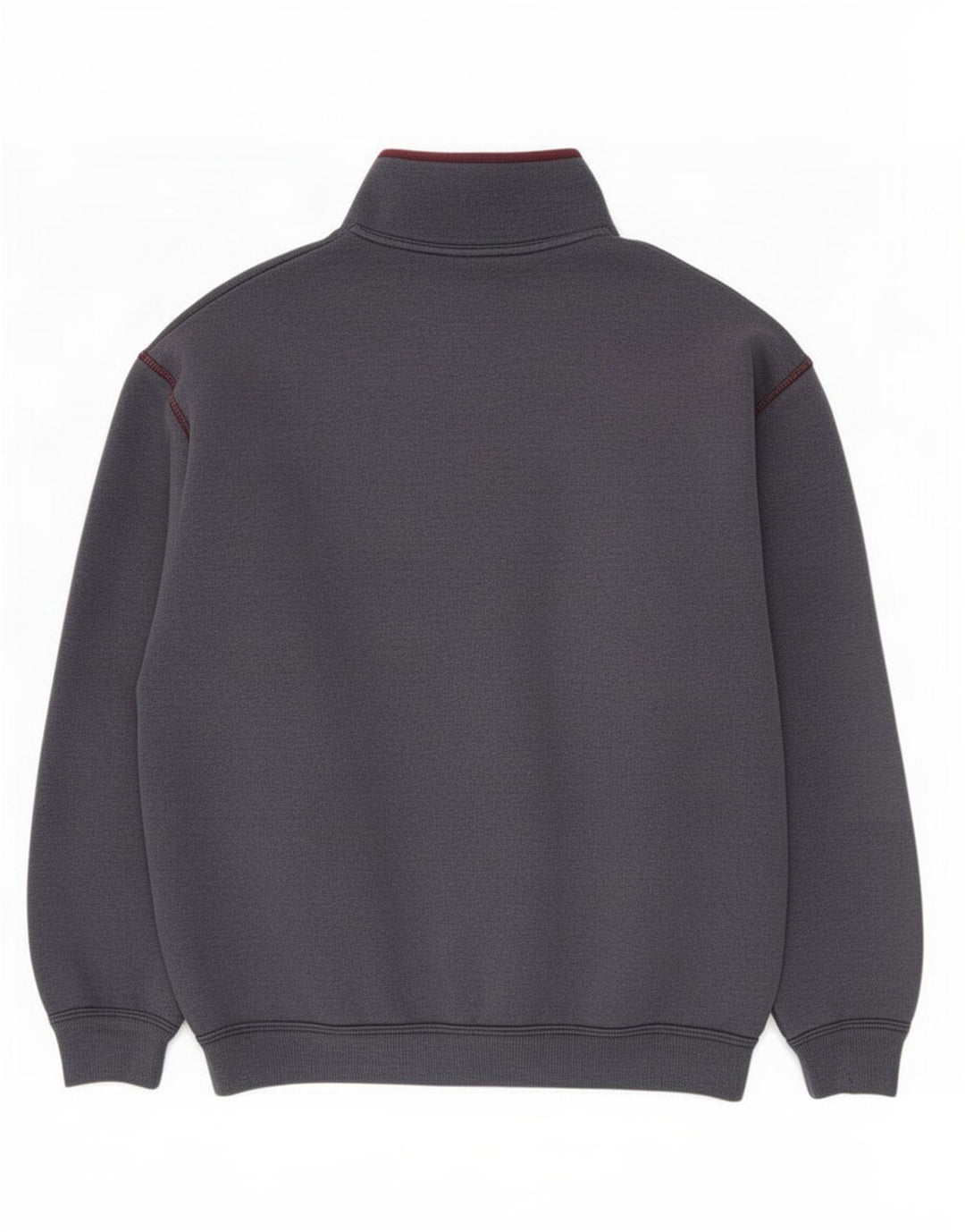 Roby Felpa da uomo con collo abbottonato, maglione medio, cotone color block blu navy
